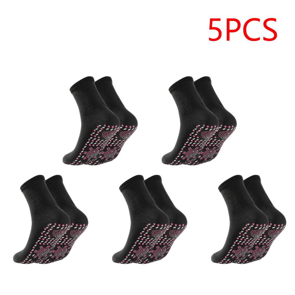 1-5Pair Self-Heating Shaping Socks Pain Relief Foot Therapy Thermal Socks Warming Tourmaline Cold-Resistant Christmas Winter