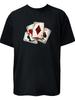 Men'S Ace of Spades Poker Graphic T-Shirt - Black with Red Spade Symbol & Ace Card Design, Comfortab