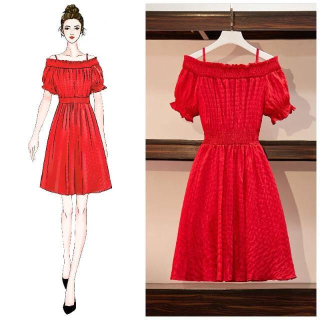 Vestido elegante de estilo coreano grande para mujeres con una correa para  el hombro comprar a buen precio — entrega gratuita, reseñas reales con  fotos — Joom
