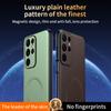 For Samsung S24 Ultra Case Magnetic Leather Shield Cover For Samsung S24 Ultra Anti-Fingerprint Non-Slip PC+TPU