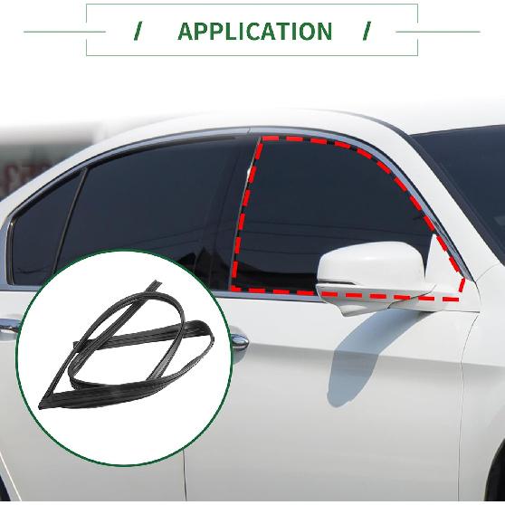 Motoforti Door Window Run Channel Seal, Weatherstrip Glassrun Channel Seal Strip, for Honda Accord 1994-1997, Rubber, Front Left, No.72275SV4003,