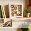 DIY Mini Museum Photo Album Mini Museum Silhouette Box Stylish Creative Memory Display Kit With Miniature Statue And Gold Frame