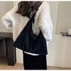 Suede bag women's autumn new trend line solid color shoulder bag casual large capacity commuter tote bag
