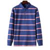 Cotton Men's Long Sleeve T-shirt Autumn Trend Striped T-shirt Collared POLO Shirt On Clothes