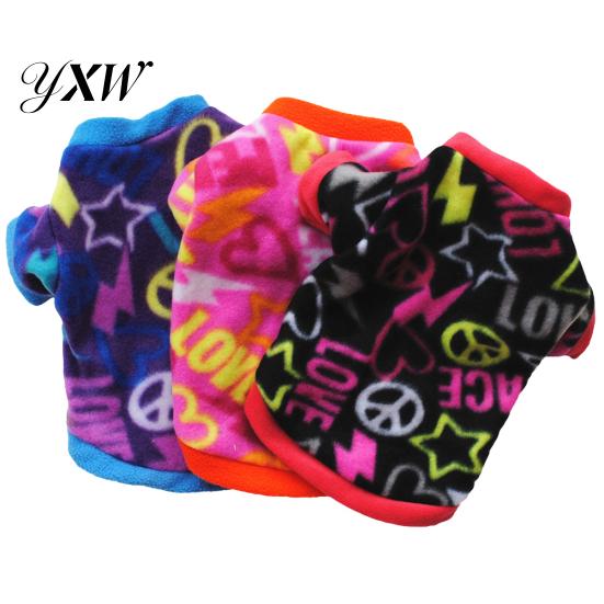 Mascota Perro Cachorro Invierno Suave Cálido Corazón Estampado de Estrella Ropa Abrigo Disfraz Vestimenta