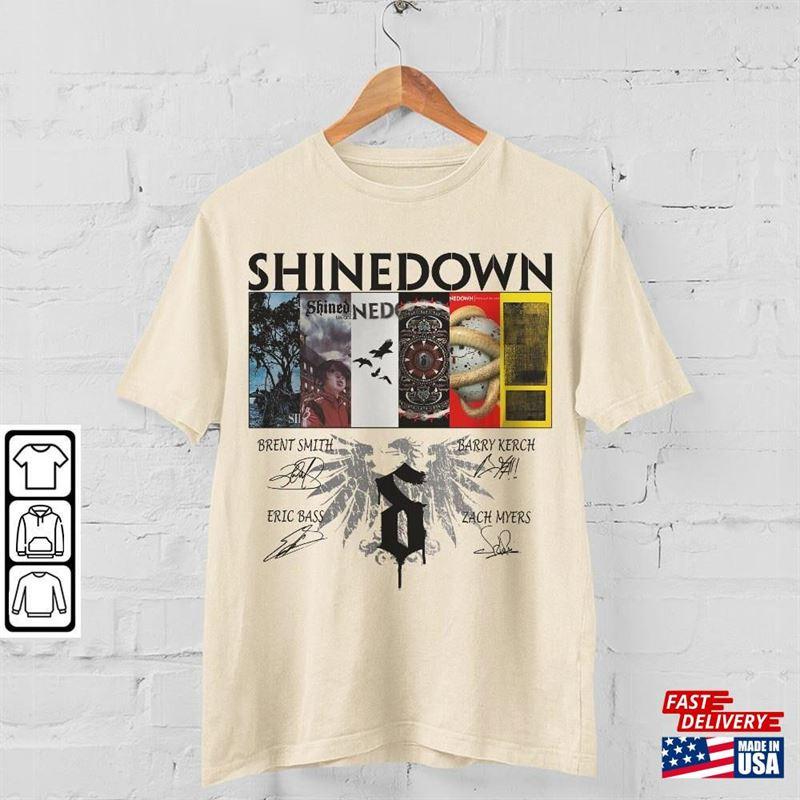 Shinedown Band Signatures Music Shirt The Revolutions Live Tour 2023 SEG_070 Unisex T-Shirt XXXXL