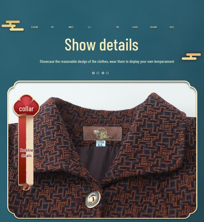 Grandma's Spring Loose Cardigan: Women's Elderly Lapel Top for Mom - New Seasonal Outerwear