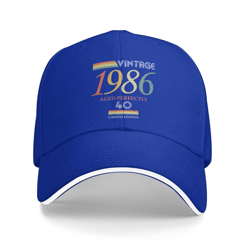 Vintage 1986 40th Birthday Aged Perfectly Gift Casual Baseball Cap Summer Trucker Hat Skate Hip Hop Hats Trendy Baseball Caps