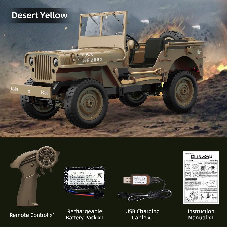 C8815 Remote Control Truck 4x4 Off Road 1/10 RC Truck Purpose Vehicle War Offroad RC Crawler Car Army Toy Boy All Terrain Car