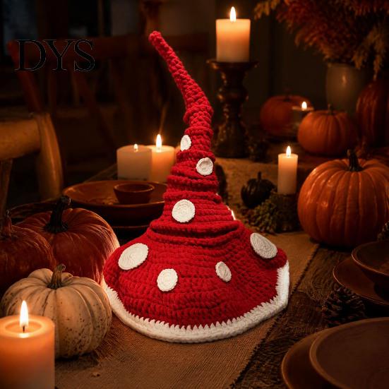 Handmade Gift for Craft Lovers Crochet Twisted Witch Hat DIY Kit, Fall Halloween Patterns Kit Adults, Autumn Party Decor Decoration