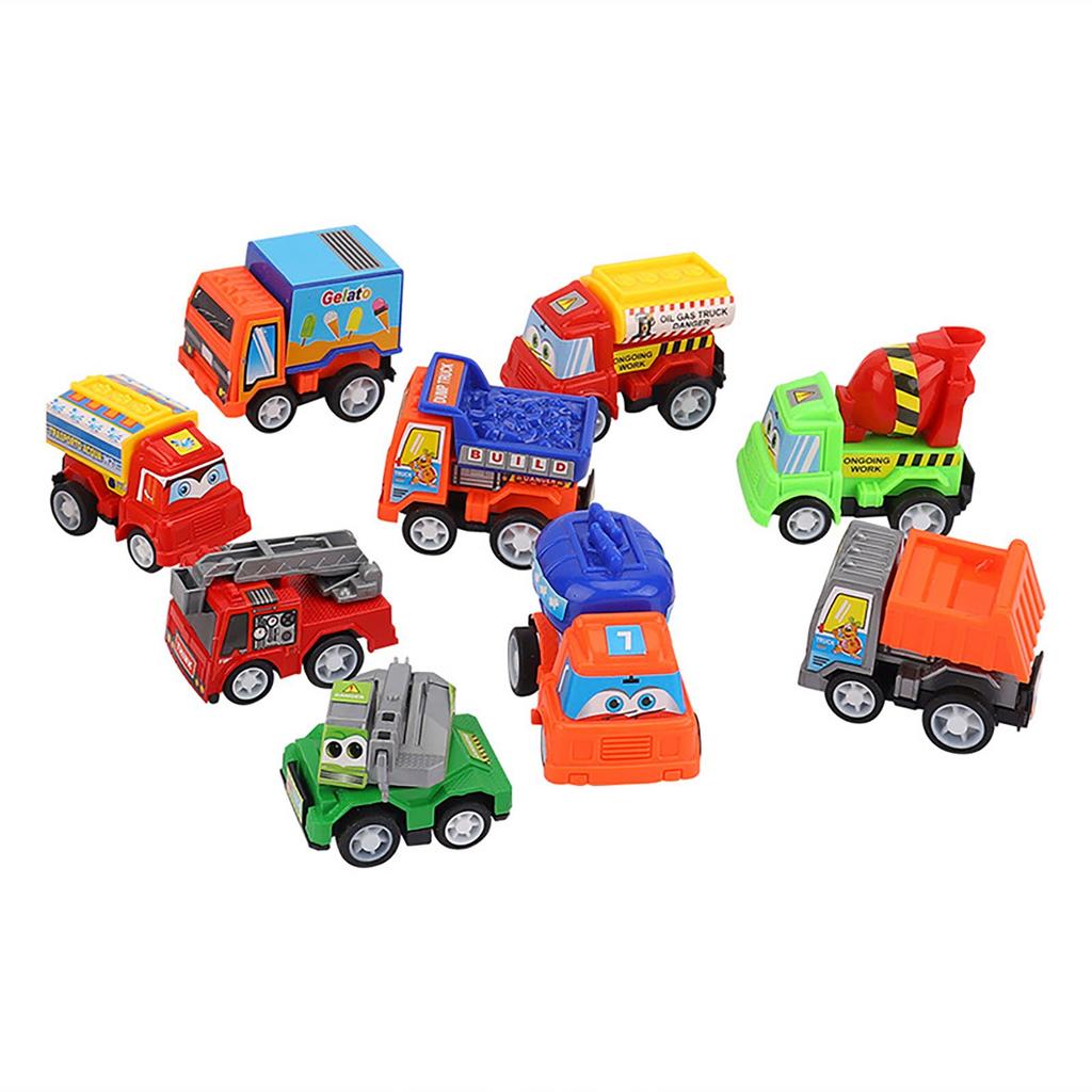 New Hot Mini Engineering Car Toy Baby Handheld Small Car Pocket Toy Car Cartoon Car Construction Team Combination Set Gift