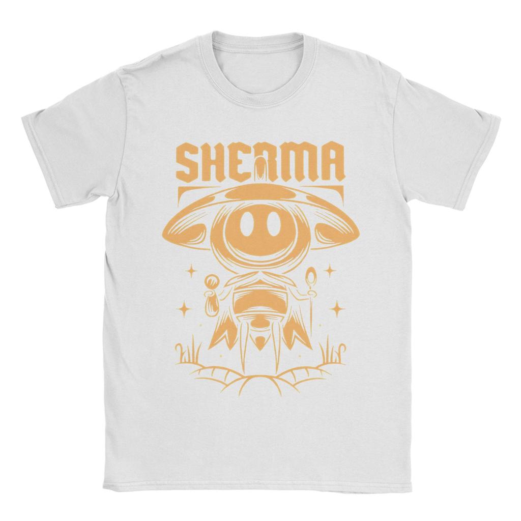 Pánská trička Hollow Knight Silksong Sherma Vintage 100% bavlněná trička s krátkým rukávem a kulatým výstřihem Oblečení Dárek