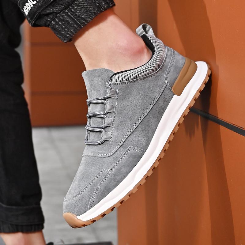 Fashion Casual Leather Men's Sneakers Low-top Casual Shoes Vintage Style All-match Sports Shoes Comfort Male Treking Footwear Trainers