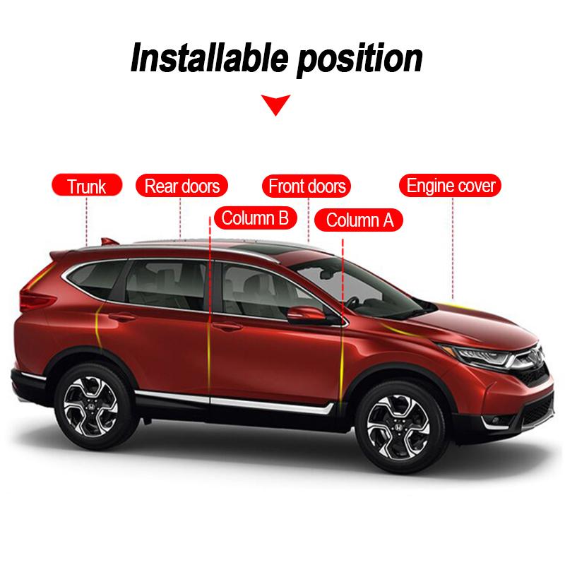 SEAMETAL 5M Car Door Seal Strips Sticker Double Layer Weatherstrip Rubber Seals Sound Insulation for Car Door Trunk Engine Cover