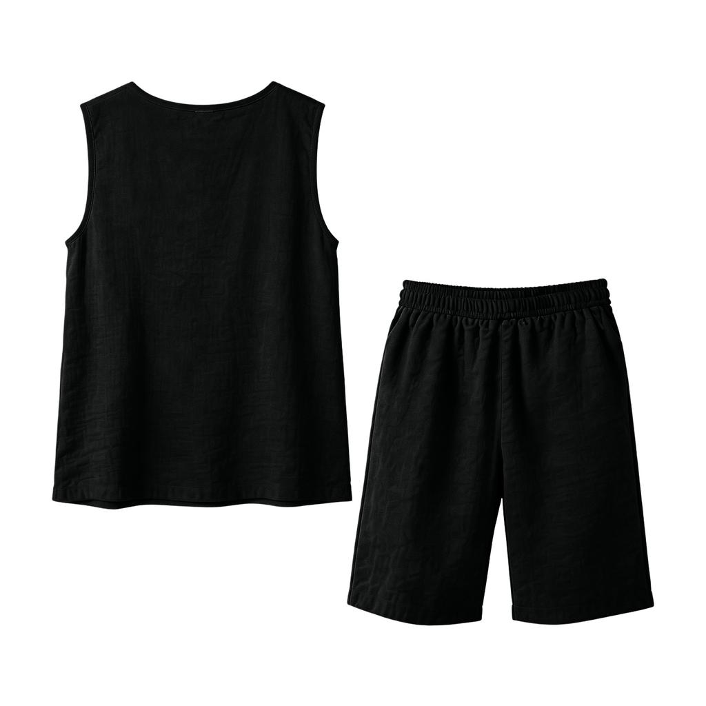 Women's Casual Comfortable Cotton-Linen Sleeveless Set With Pockets
