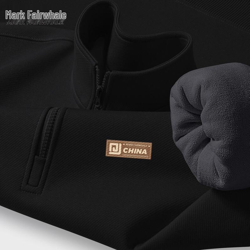 Mark Fairwhale Men's Fleece Half-Zip Stand-Collar Sweatshirt