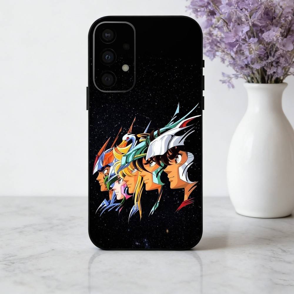 Anime S-Saint-T S-Seiya-A Handyhülle für Samsung Galaxy A73,A72,A71,A70,A53,A52,A51,Andere Weiche Schwarze Hülle