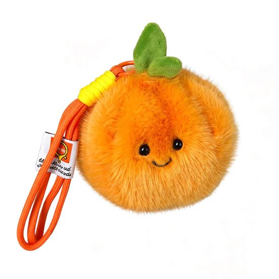 

Peelable Fruit Plush Keychain 3.54-Inch Stuffed Toy for Kids Adults Cute Orange Lemon Durian Shape Interactive Stress Relief Toy Bag Backpack темно-оранжевого