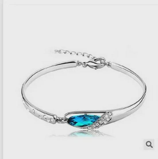 Elegant Austrian Crystal Glass Shoe Bracelet Jewelry
