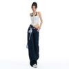 Spring Raw Denim Tone Y2K Low Waist Narrow Straight Drape All Match Slim Denim Pants For Ladies Casual Pants Oversize Denim Trousers
