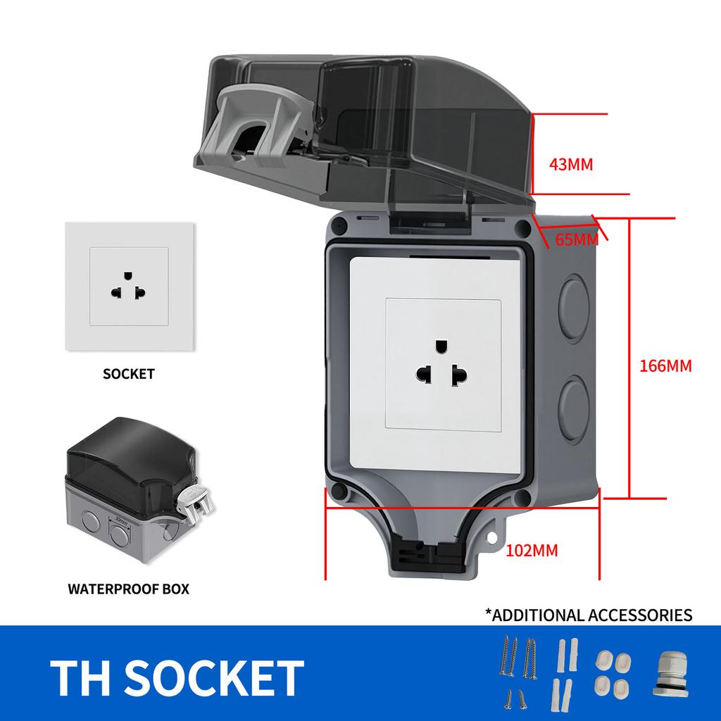 IP66 Waterproof ABS Plastic Junction Box - Gray for Outdoor Power Distributionoutdoor rainstorm proof