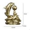 Dolphin Figurine Decorative Statue Art Crafts Creative Tabletop Ornament Sea Animal Sculpture for