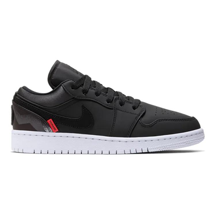 Paris Saint-Germain Air Jordan 1 Low BG (Unisex) Black / Infrared 23-White Vintage Basketball Shoes CN1077 001