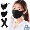 UV Protection Sun Protection 3D Slimming Cooling Face UV Sunburn Adjustable Straps Black Masks 1 Pair of Black Arm [LAAVVA] Mask, Mask, UPF50+,