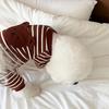 Hunde Pyjama Gestreift Weich Warm Bequem Modisch 4 Beine Haustierkleidung für Teddy Bichon