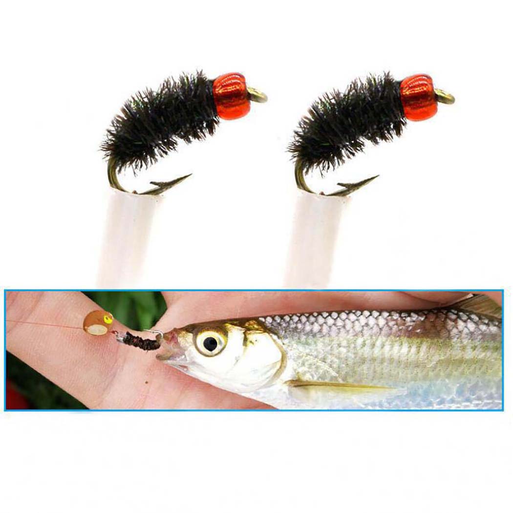 5/10 шт. нимфа Scud Fly Bug червь форель рыболовные мухи искусственные насекомые — фото 7