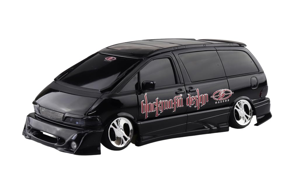 

Aoshima Bunka Kyozai Тюнингованный автомобиль Черная мафия TCR11W Estima Пластиковая модель (АОСИМА) 1/24 98 (Toyota) чёрный