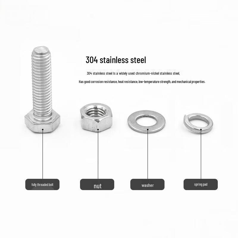 304 Stainless Steel External Hex Bolt Kit