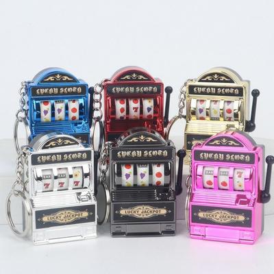 Mini Glücks-Jackpot Schlüsselanhänger Lustiger Frucht Spielautomaten Schlüsselanhänger Spielautomaten Schlüsselanhänger Geschenk Anhänger