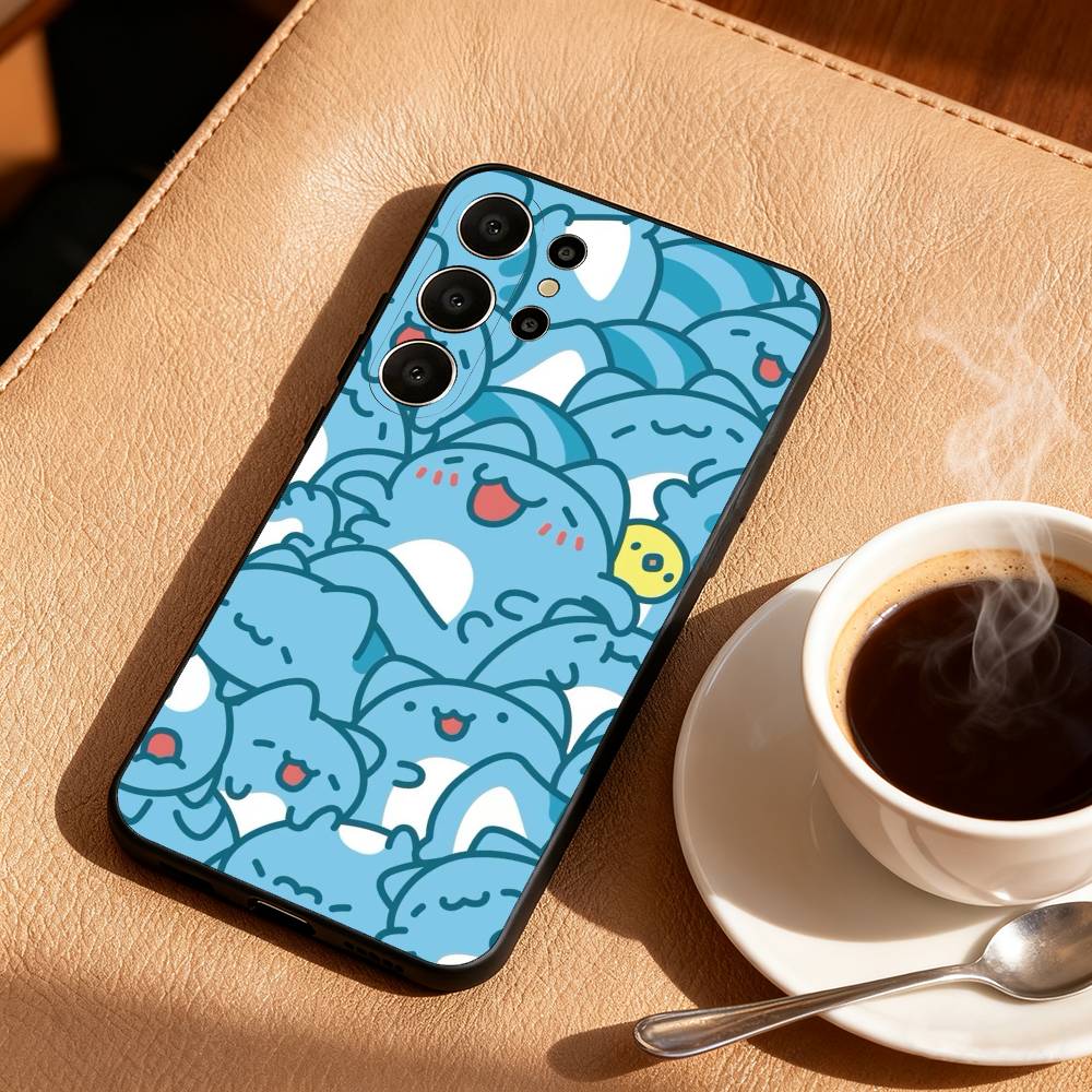 Fluffy-Cat B-Bugcat C-Capoo Phone Case For Samsung S26,S25,S24,S21,S22,S23,S30,Ultra,S20,FE,Lite,10,9,Black Cover