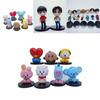 Exquisite 7pcs Set Of Kpop Bangtan Boys Star Figure Dolls For Unique Decor