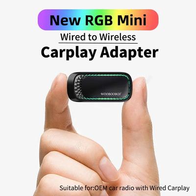 RGB Colorful Carplay Wireless Adapter Smart AI Box Car OEM Wired Carplay To Wireless Carplay USB Dongle MINI Car Play