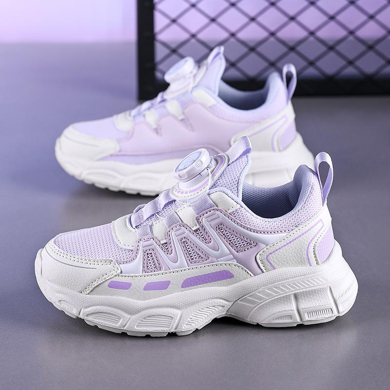 

Children s Shoes Girls Sports Mesh Surface Breathable Rotating Buckle Casual 28