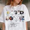 David Bowie Eras Typography Signed Merch 2026 New T Shirt 100%Cotton Unisex Men‘s Women's T-Shirts Y2k Fans Vintage Casual Tee