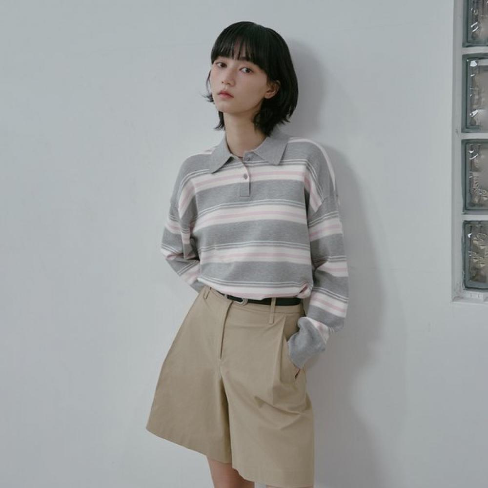 Lap Multi Stripe Collar Knit As1kh268