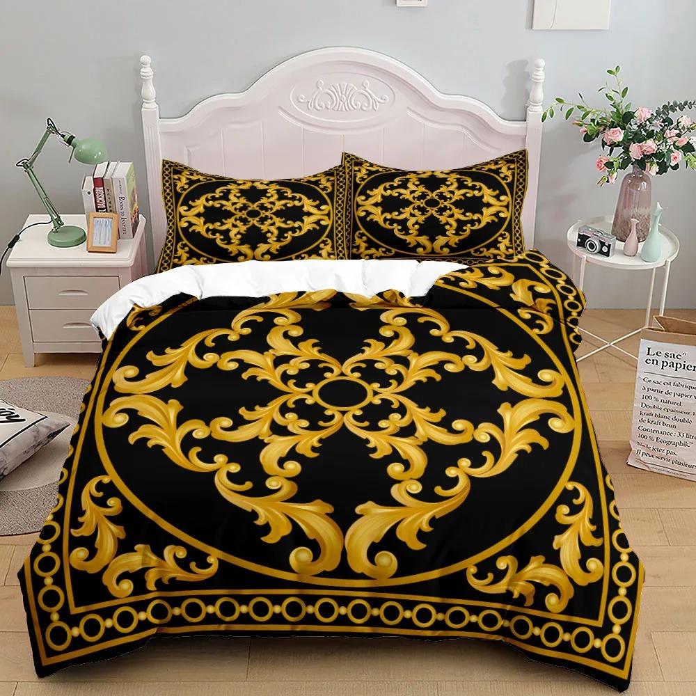 Baroque Pattern Bohemian Bedding Collection For Kids And Adults Duvet Cover Pillowcase Twin Queen Size Bed Home Textile