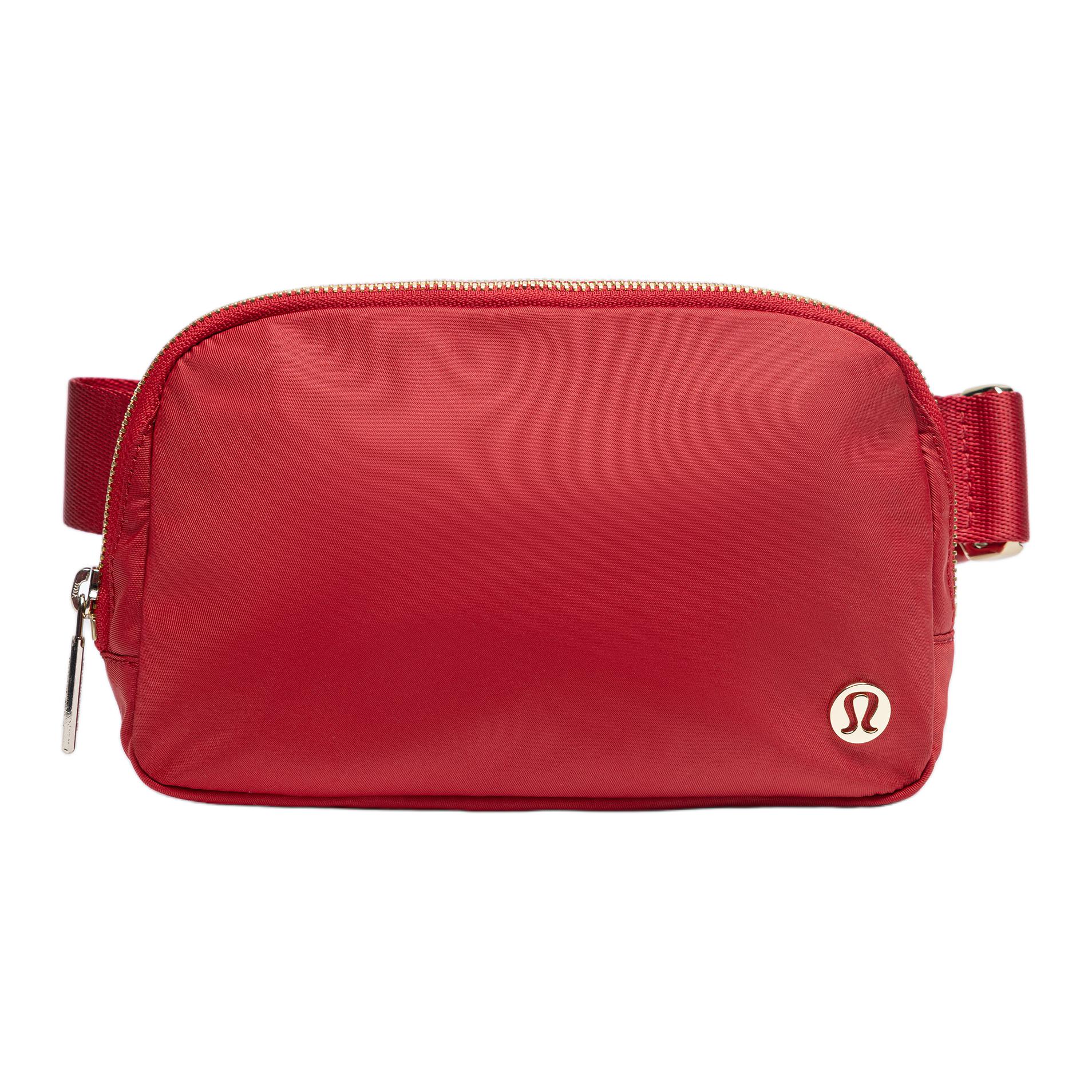 Lululemon Everywhere 1L Waist Bag Unisex Waist Bag Gold Deep-Red LU9BHMS-RED Dark Red & Gold/DKRD/GOLD