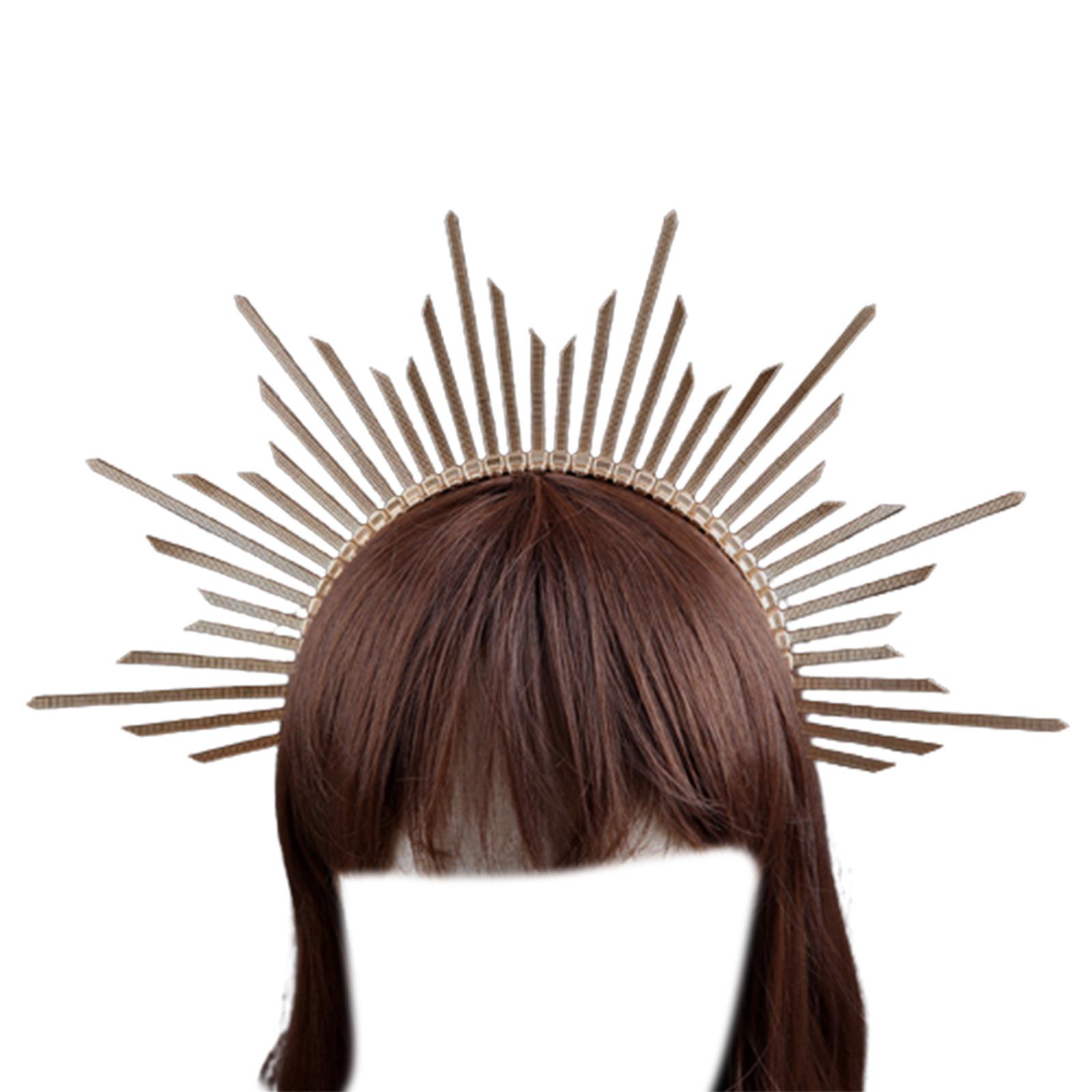 

Готичний Косплей Ангел Сонячні Промені Обруч для Волосся Жіноча Пов язка для Макіяжу для Фестивальної Вечірки Підлітків Виступів Аксесуари для Волосся 3