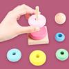 Baby Wooden Toys Rainbow Stacking Ring Tower Blocks Puzzle Toys Montessori Educational Color Shape Geometric Game Toys for Kids