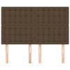 Maison Exclusive - Tête de lit Marron foncé 144 x 5 x 118/128 cm Tissu