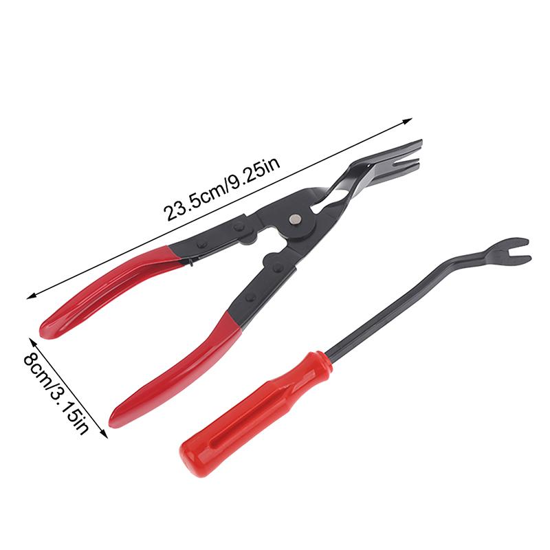2Pcs Auto Fastener Trim Removal Tool Kit Car Panel Clip Removal Pliers Tools Clip Push Pin Removal Pliers Plier Door Panel Tool