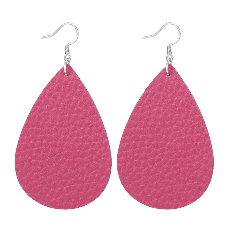 Fashion 29 Colors Teardrop Leather Earrings Lightweight Drop Earings Zircon Antique Dangle Earrings For Women Gifts Wholesale