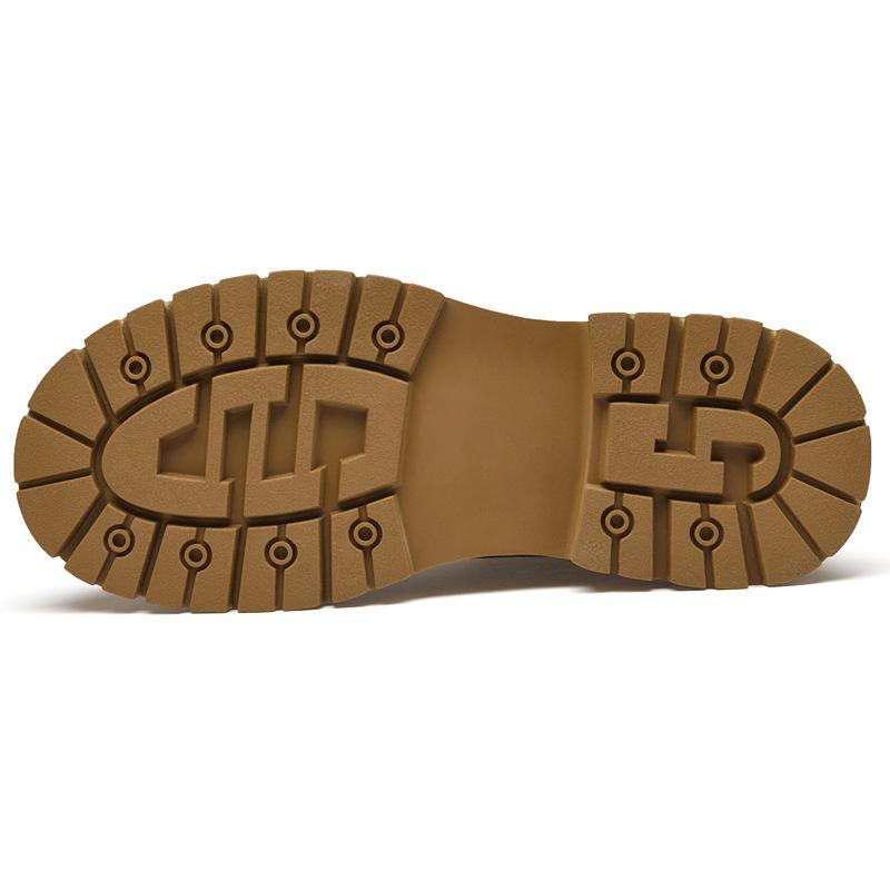 Frosted bumblebee Martin boots men's autumn thickened thick heel short boots thick-soled retro tooling mountaineering boots