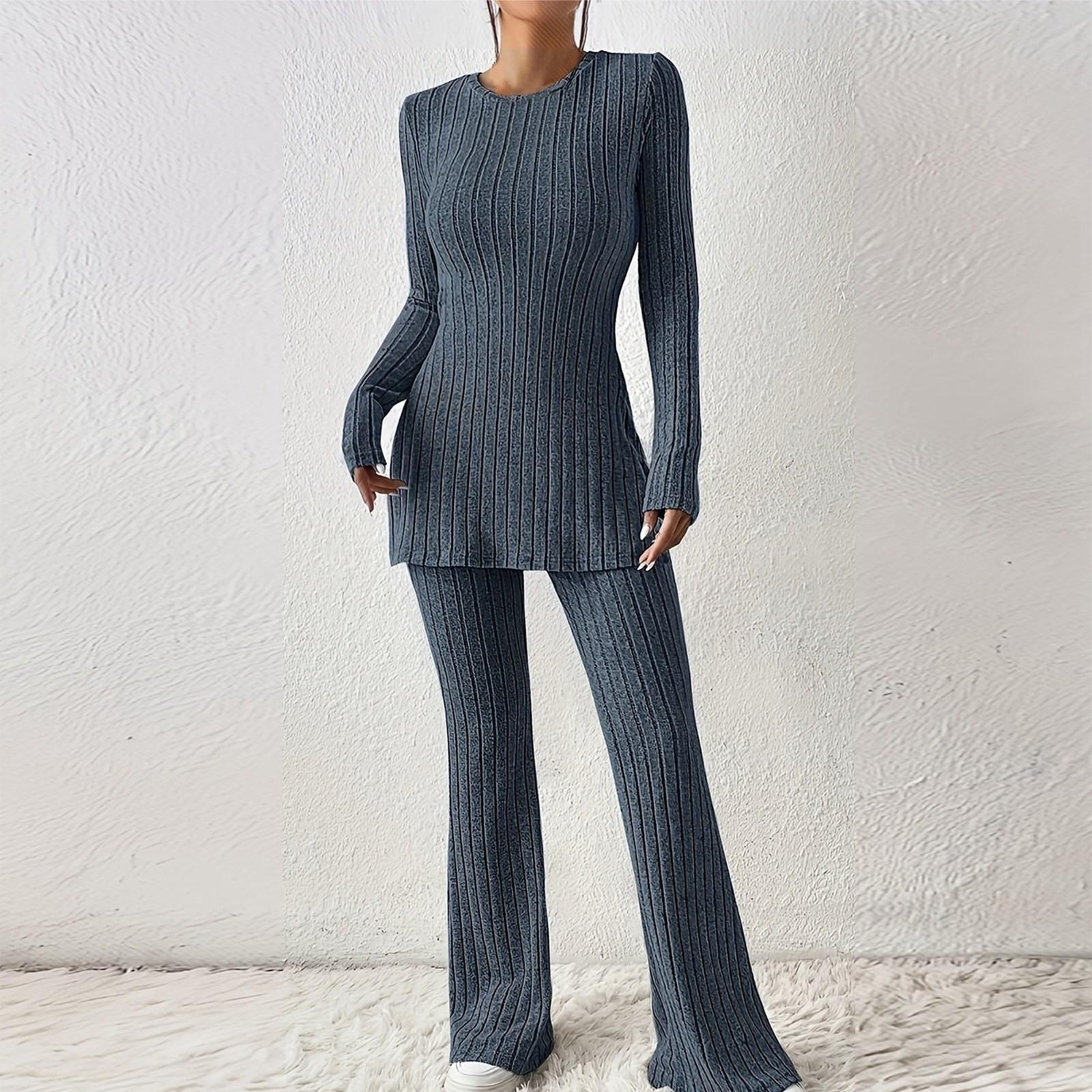 

Женский однотонный сексуальный повседневный тонкий новый модный женский костюм из двух предметов M