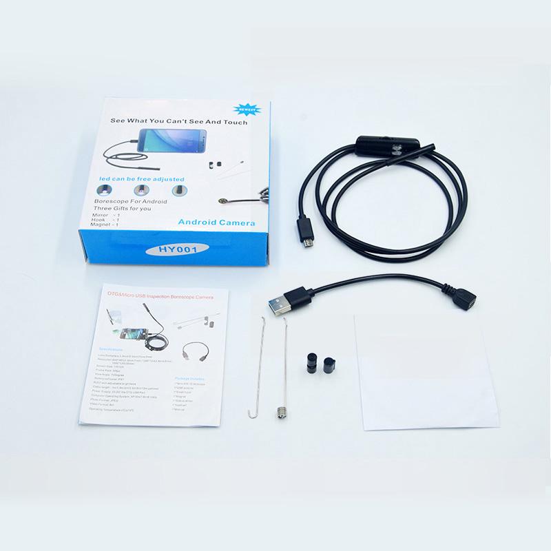 7mm HD Phone Endoscope with Flexible Wire Lightweight Multifunctional Waterproof USB Endoscope 1m 3.3ft