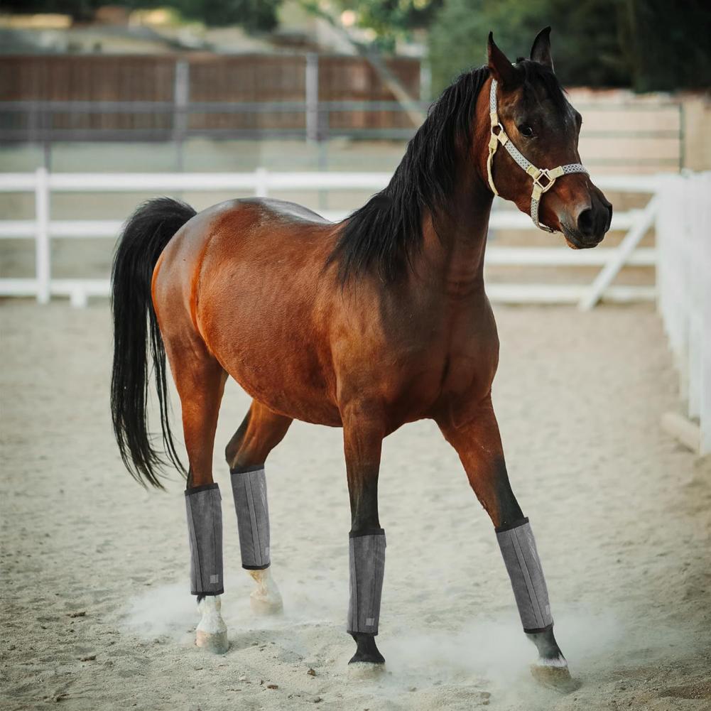 Horse Leg Protection from Flies Breathable Mesh Horse Fly Boots Set Equine Leggings for Reducing Stomping for Hoof for Horses
